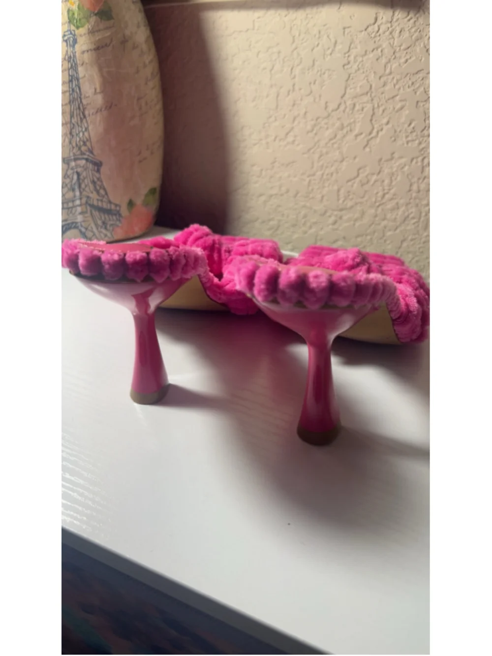Women's Liliana Pink Heeled Mules Size 7.5